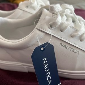Nautica Men's Alos Casual Lace-Up Shoe Low Top Sneaker-White sz 8